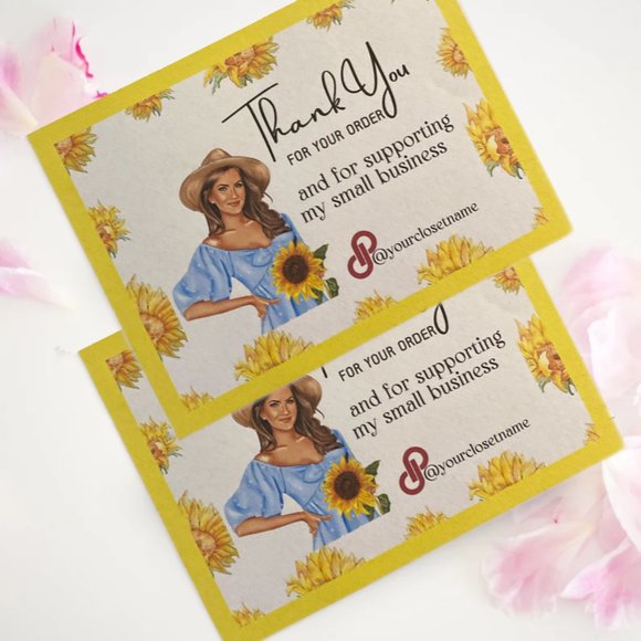 Custom Business Cards 100PCS, Thank You Card, Thank You Note - Picture 3 of 12